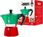 Bialetti - Moka Express Italia: 3 Cups Ocak Üstü Espresso Pişirici - 130ml - Karma Renk - Alüminyum Gövde - Patentli Güvenlik Valfi - Tüm Ocak Türleri İçin Uygundur (İndüksiyon Hariç)