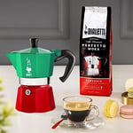 Bialetti - Moka Express Italia: 3 Cups Ocak Üstü Espresso Pişirici - 130ml - Karma Renk - Alüminyum Gövde - Patentli Güvenlik Valfi - Tüm Ocak Türleri İçin Uygundur (İndüksiyon Hariç)
