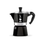 Bialetti - Moka Express Siyah: 6 Cups Ocak Üstü Espresso Pişirici - 270ml - Alüminyum Gövde - Patentli Güvenlik Valfi - Tüm Ocak Türleri İçin Uygundur (İndüksiyon Hariç)