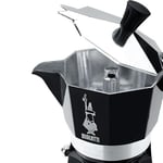Bialetti - Moka Express Siyah: 6 Cups Ocak Üstü Espresso Pişirici - 270ml - Alüminyum Gövde - Patentli Güvenlik Valfi - Tüm Ocak Türleri İçin Uygundur (İndüksiyon Hariç)