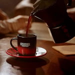 Bialetti - Moka Express Stranger Things: 6 Cups Ocak Üstü Espresso Pişirici, Müzikli, 270ml, Siyah, Patentli Güvenlik Valfi - Seçenekler: 3 Tazze, 6 Tazze