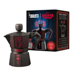 Bialetti - Moka Express Stranger Things: 3 Cups Ocak Üstü Espresso Pişirici, Müzikli, 130ml, Siyah, Patentli Güvenlik Valfi