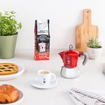 Bialetti - Moka İndüksiyon Kırmızı: 4 Cups Ocak Üstü Espresso Pişirici - 150ml - Alt Hazne: Dış Paslanmaz Çelik İç Alüminyum - Patentli Güvenlik Valfi - İndüksiyon Ocak Türleri İçin Uygundur