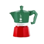 Bialetti Moka Pot Exclusive Italia 3 Cup Yeşil Kırmızı
