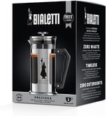 Bialetti - Preziosa French Press: Yaklaşık 350mL kapasiteli kahve hazırlayıcı - 18/10 Paslanmaz Çelik Gövde - Bulaşık Makinesinde Yıkanabilen Borosilikat Cam Sürahi - Paslanmaz Çelik Filtre Sistemi