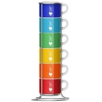 Bialetti Set 6'lı Stackable Renkli Espresso Fincan Seti