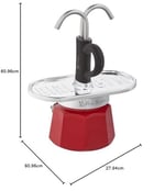 Bialetti - Set Mini Express: Ocak Üstü Espresso Pişirici + 2 Cups - Magrite Serisi