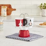 Bialetti - Set Mini Express: Ocak Üstü Espresso Pişirici + 2 Cups - Magrite Serisi