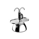 Bialetti - Set Mini İndüksiyon: Ocak Üstü Espresso Pişirici + 2 Cups - İndüksiyon Ocak Türleri İçin Uygundur