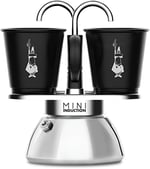 Bialetti - Set Mini İndüksiyon: Ocak Üstü Espresso Pişirici + 2 Cups - İndüksiyon Ocak Türleri İçin Uygundur
