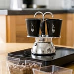 Bialetti - Set Mini İndüksiyon: Ocak Üstü Espresso Pişirici + 2 Cups - İndüksiyon Ocak Türleri İçin Uygundur