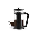 Bialetti - Smart French Press: Yaklaşık 350mL kapasiteli kahve hazırlayıcı - Siyah Polipropilen Gövde - Bulaşık Makinesinde Yıkanabilen Borosilikat Cam Sürahi - Paslanmaz Çelik Filtre Sistemi