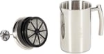 Bialetti - Süt Köpürtücü - 330mL - Paslanmaz Çelik Gövde ve Kapak - Çift Diskli Çırpıcı Kapak - Tüm Ocak Türleri İçin Uygun (İndüksiyon Dahil) - Bulaşık Makinesinde Yıkanabilir