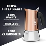Bialetti - Venus: 6 Cups Ocak Üstü Espresso Pişirici - 235ml - Kahverengi, Gümüş Renk - Paslanmaz Çelik Gövde - Patentli Güvenlik Valfi - Tüm Ocak Türleri İçin Uygundur (İndüksiyon Dahil)
