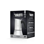 Bialetti - Venus: 6 Cups Ocak Üstü Espresso Pişirici - 235ml - Gümüş Renk - Paslanmaz Çelik Gövde - Patentli Güvenlik Valfi - Tüm Ocak Türleri İçin Uygundur (İndüksiyon Dahil)
