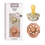 Bibs Boheme İkili Kauçuk Emzik-Vanilla/Peach 6-18 Ay