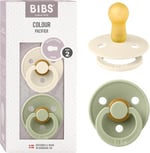 Bibs Colour İkili Kauçuk Emzik- Ivory/Sage 6+ Ay