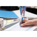 BIC 4 Renkli Orijinal Kalem, Çok Renkli Kalemler Hepsi Bir Arada, Biro Kalemler, Orta 1,0 mm, Yeşil, Mavi, Kırmızı, Siyah, Paket Başına 3 Kalem, 1 Paket