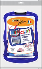 BIC 967444 Velleda Cliiip Set Beyaz Tahta (21 x 31 cm) Silecek; 8 Silinebilir Marker -10'lu Set, Çeşitli Renklerde