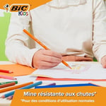 BIC Kids Evolution Kuru Boya Kalemi, 24'lü Kutu, Kıymık Oluşturmaz, Çiğnemeye Karşı Dayanıklı, Kolay Açılır