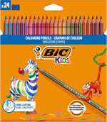 BIC Kids Evolution Stripes Kuru Boya Kalemi, 24'lü Kutu