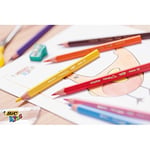 BIC Kids Evolution Üçgen Jumbo Boya Kalemi 13'lü Metal Tüp, Üçgen Tasarım, Kıymık Oluşturmaz, Çiğnemeye Karşı Dayanıklı