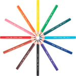 BIC Kids Evolution Üçgen Jumbo Boya Kalemi 13'lü Metal Tüp, Üçgen Tasarım, Kıymık Oluşturmaz, Çiğnemeye Karşı Dayanıklı