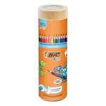 BIC Kids Evolution Üçgen Jumbo Boya Kalemi 13'lü Metal Tüp, Üçgen Tasarım, Kıymık Oluşturmaz, Çiğnemeye Karşı Dayanıklı