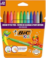 BIC Kids Kid Couleur Keçeli Boya Kalemi, 12'li Kutu