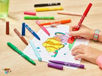 BIC Kids Visa Color XL Keçeli Boya Kalemi 24 Renk, Su Bazlı Mürekkep, Kolayca Çoğu Kumaştan Çıkar, 3 Yaş ve Üzeri Çocuklar için İdeal - Seçenekler: 12li Kutu, 24lü Kutu