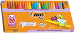 BIC Kids Visa Color XL Keçeli Boya Kalemi 24 Renk, Su Bazlı Mürekkep, Kolayca Çoğu Kumaştan Çıkar, 3 Yaş ve Üzeri Çocuklar için İdeal - Seçenekler: 12li Kutu, 24lü Kutu