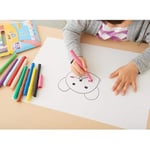 BIC Kids Visa Color XL Keçeli Boya Kalemi 12 Renk, Su Bazlı Mürekkep, Kolayca Çoğu Kumaştan Çıkar, 3 Yaş ve Üzeri Çocuklar için İdeal
