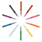 BIC Kids Visaquarelle Fırça Uçlu Boya Kalemi 10 Renk, Fırça Başlı Esnek ve Yumuşak Uç, Yıkanabilir Su Bazlı Boya