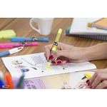 BIC Pastel fosforlu kalem, 4 farklı pastel renkte, çizgi kalınlığı: 1,6 mm – 3,3 mm, kuruma korumalı, renkli