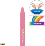 BIC Plastidecor Elleri Kirletmeyen Üçgen Pastel Boya, 12'Li Kutu, Elleri Boyamaz, 30 Aydan Büyük Çocuklar İçin İdeal