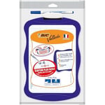 BIC Velleda Mini Beyaz Tahta, Kalem 1721, Silgi, 20 x 30 cm. Yazı Tahtası, Mavi Kalem ve Silgi ile Birlikte