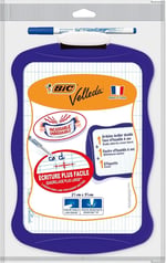 BIC Velleda Mini Beyaz Tahta, Kalem 1721, Silgi, 20 x 30 cm. Yazı Tahtası, Mavi Kalem ve Silgi ile Birlikte