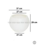 Biçiçek Plastik Küre Saksı 37 Cm Çap Beyaz