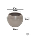 Biçiçek Plastik Küre Saksı 37 Cm Çap Kahverengi