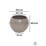 Biçiçek Plastik Küre Saksı 51 Cm Çap Kahverengi