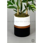 Biçiçek Yapay Bambu Ağacı 100cm Lux Saksı Siyah-bronz