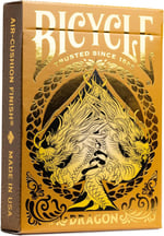 Bicycle Gold Dragon Folyo Premium Oyun Kartları, 1 Güverte - Seçenekler: Altın Ejderha, Bisiklet 1885, Düşen Yıldız, Klasik, Retro...