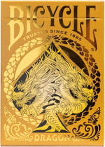 Bicycle Gold Dragon Folyo Premium Oyun Kartları, 1 Güverte - Seçenekler: Altın Ejderha, Bisiklet 1885, Düşen Yıldız, Klasik, Retro...