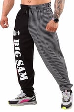 BIG SAM SPORTSWEAR COMPANY Cepli Erkek Eşofman Altı, Erkek Vücut Geliştirme Egzersiz Rahat Tasarım Bol Kas Pantolonu