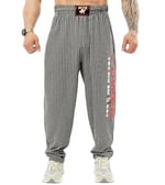BIG SAM SPORTSWEAR COMPANY Cepli Erkek Eşofman Altı, Erkek Activewear Egzersiz Rahat Tasarım Bol Kas Pantolonları