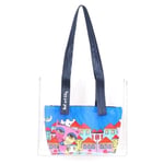 Biggdesign Owl And City Şeffaf Alışveriş ve plaj çantası