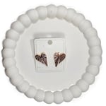 Bijutek Xuping Jewelry Rose Gold Renkli Zirkon Taşlı Kalpli Melek Kanatlı Küpe