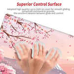 Bilek Destekli Büyük Mouse Pad Kiraz Çiçeği Masa Matı Oyun Mousepad ve Keyborad Bilek Dinlenme Pembe Bilgisayar Matı 80 cm x 40 cm XXL Mouse Mat Organizasyon Dekoru