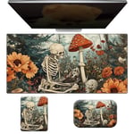 Bilgisayar klavyesi için bilek desteği küçük fare altlığı ve masa pedi matı 23,6 inç x 11,8 inç set, ofis masası matı, kaymaz PU masa matı, bilgisayar, dizüstü bilgisayar, ofis, oyun, ev ve