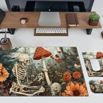Bilgisayar klavyesi için bilek desteği küçük fare altlığı ve masa pedi matı 23,6 inç x 11,8 inç set, ofis masası matı, kaymaz PU masa matı, bilgisayar, dizüstü bilgisayar, ofis, oyun, ev ve